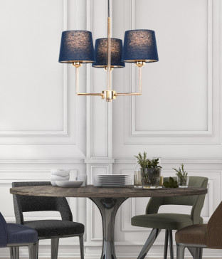 뷰민라 3등 원형패브릭 펜던트조명 인테리어조명 LED식탁등