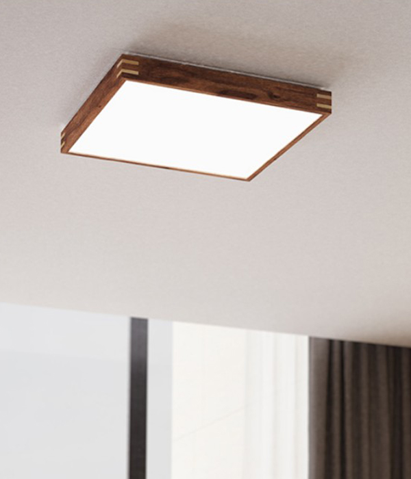 우드사각방등 클래스 원목 사각방등, 국산LED방등 안방등 80W